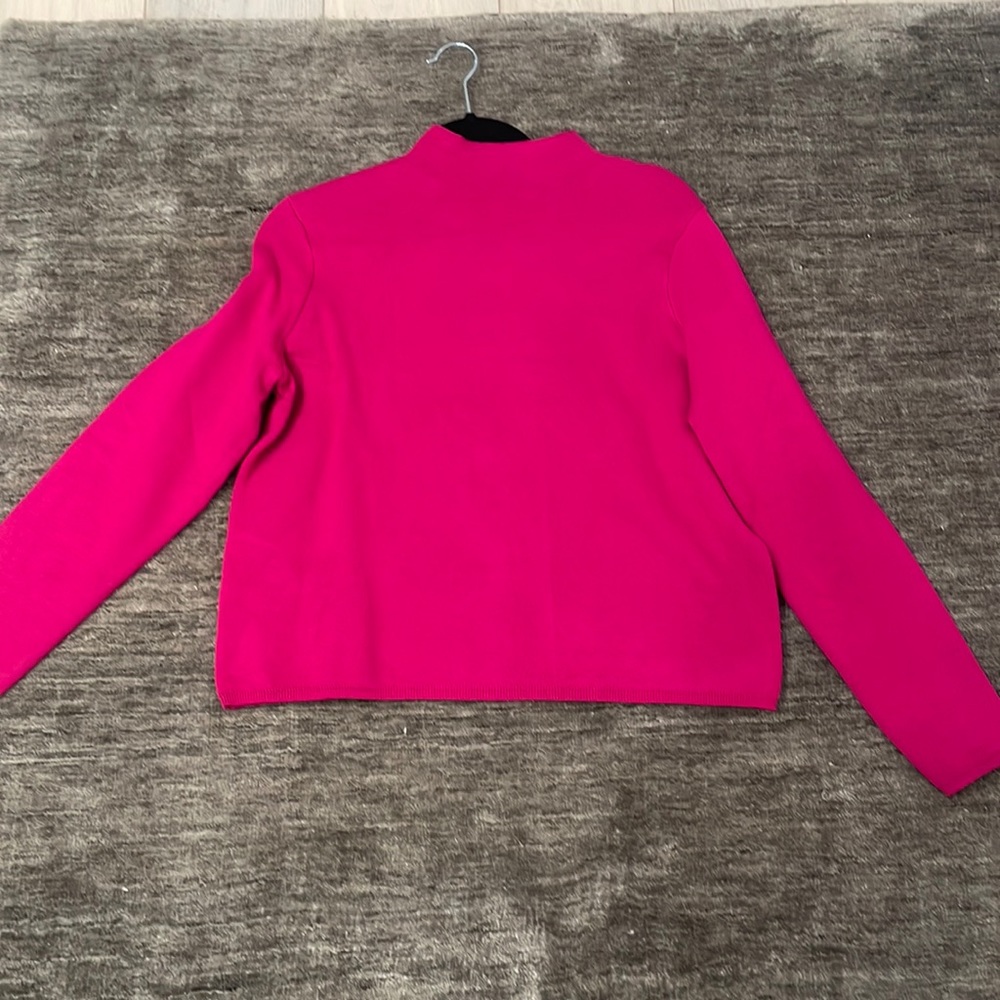 Mango hot pink mock neck long sleeve